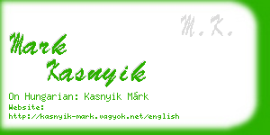 mark kasnyik business card
